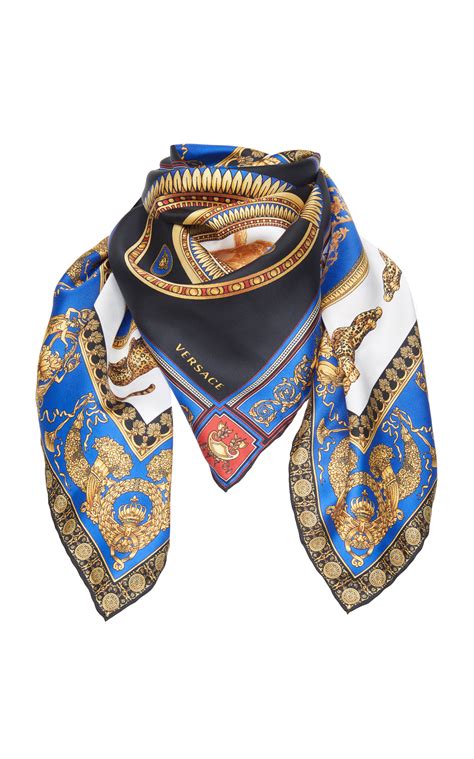 versace printed silk scarf.